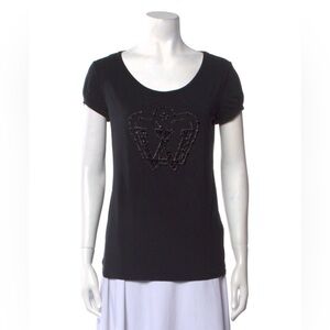 Weekend Max Mara Black Scoop Neck Short Sleeve T-Shirt | SZ Medium